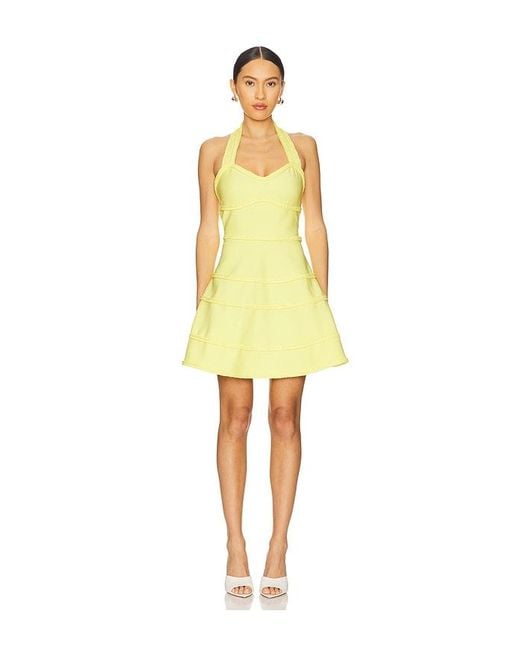Elliatt Yellow Katlyn Halter Mini Dress