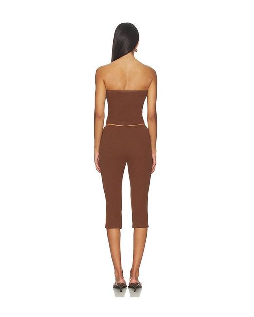 MORE TO COME Brown Siara Capri Set