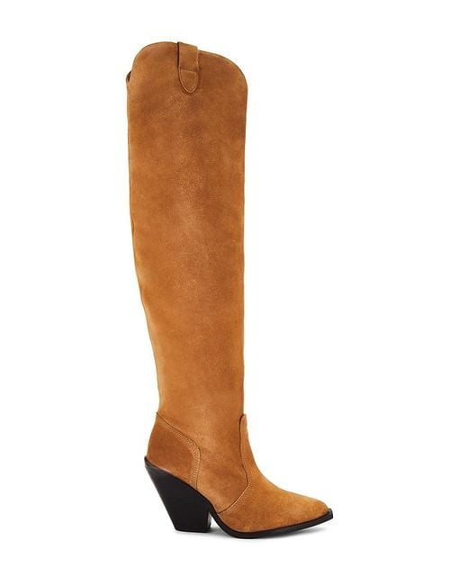 Free People Brown Triple Crown Over The Knee Boot