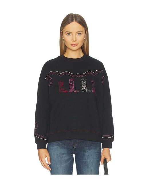 Never Fully Dressed Black Cowboy Boot Sweatshirt