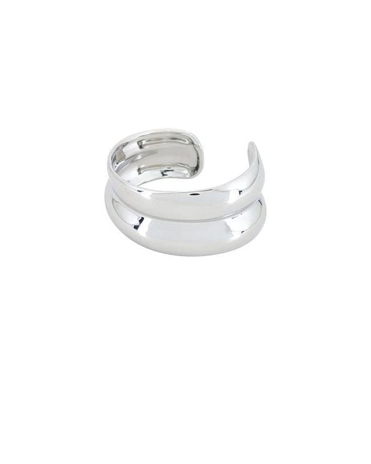 Shashi White Double Dome Cuff Bracelet