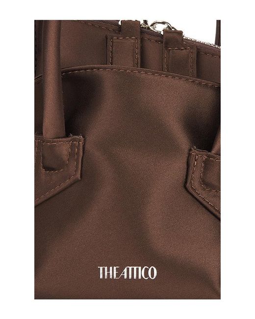 The Attico Brown La Passeggiata Mini Top Handle Bag