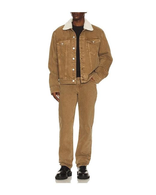 PAIGE Brown Erickson Jacket With Sherpa Collar for men