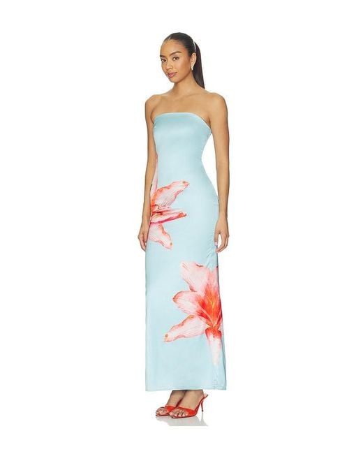 MORE TO COME White Lyza Strapless Maxi Dress