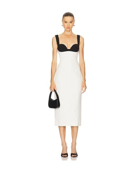 Camila Coelho White Evangelina Midi Dress