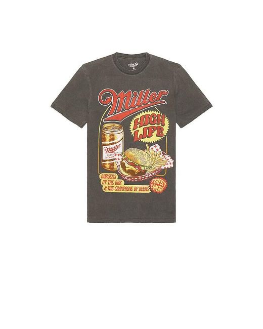 Junk Food Multicolor Miller Burger And Beer Vintage Tee for men