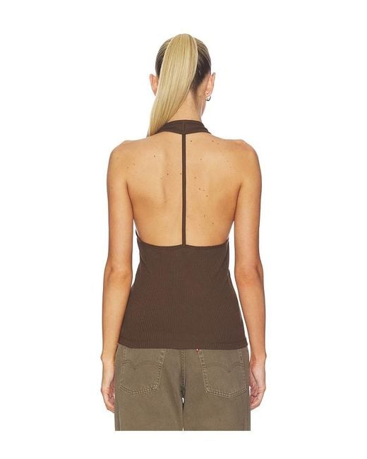 Helmut Lang Multicolor Halter Strap Tank Top