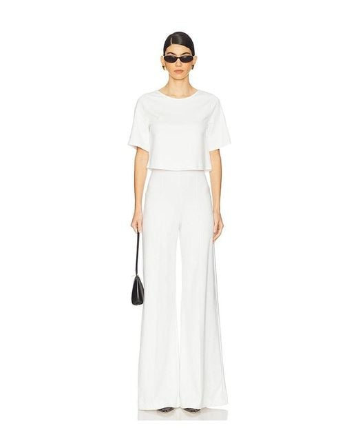 Ripley Rader White Ponte Knit Wide Leg Pant