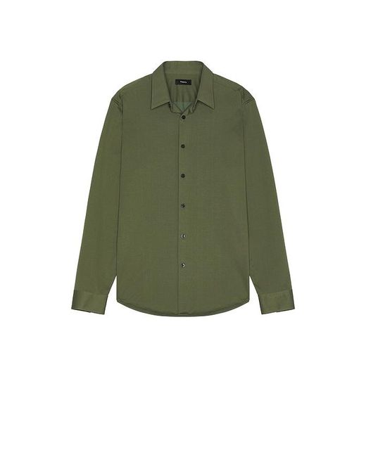Theory Green Sylvain Structure Knit Shirt for men