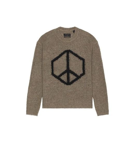 AllSaints Natural Message Crew Neck Sweater for men