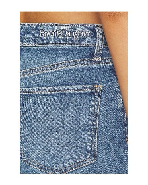 FAVORITE DAUGHTER Blue The Jen Mid Rise Slim Straight Jean