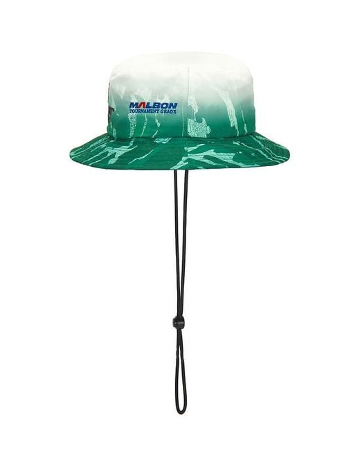 Malbon Green X Golf & Bass Club Sponsors Bucket Hat for men