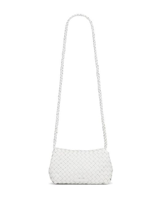 Loeffler Randall Vinnie Mini Woven Crossbody Bag White