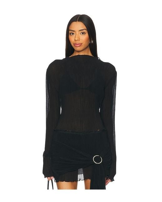 Lioness Black Ford Long Sleeve Top