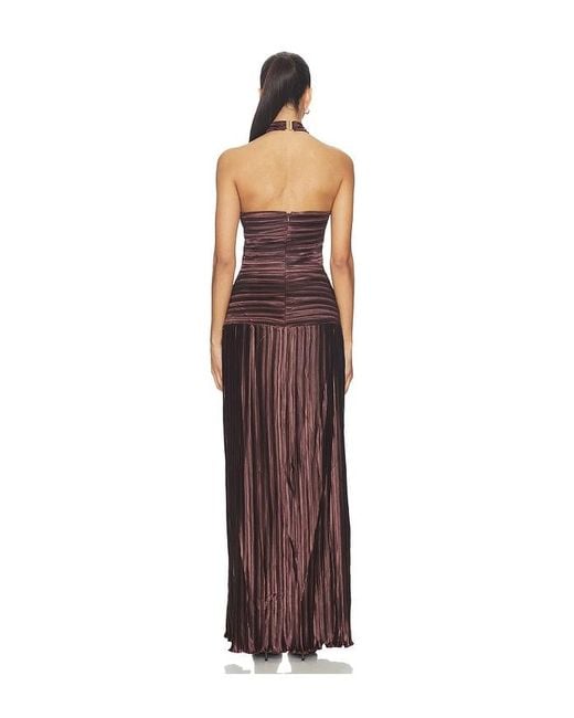 Sonya Moda Brown Ariana Plisse Dress