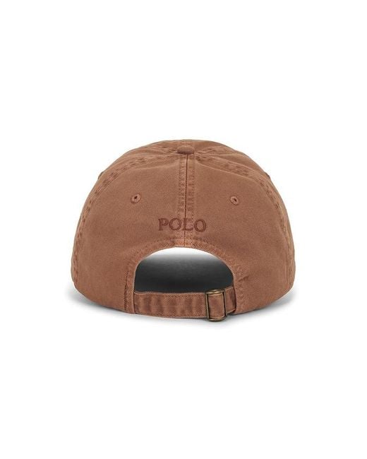 Polo Ralph Lauren Brown Garment Dyed Chino Sport Cap for men