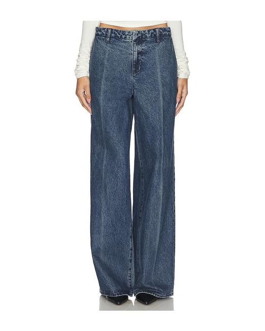 GRLFRND Blue Sutton Wide Leg Trouser Jeans