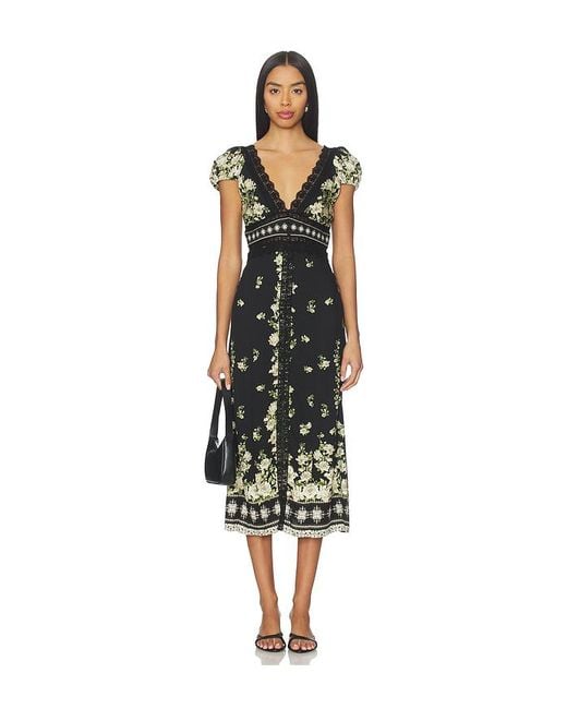 Alice + Olivia Black Kleid Rose
