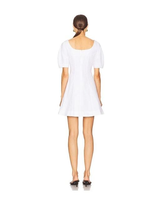 Theory White Puff Sleeve Dress