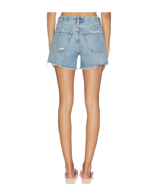 Agolde Blue Long Parker Shorts
