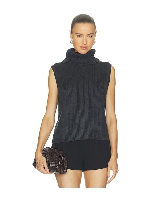 Lovers + Friends Blue Keris Turtle Neck Vest