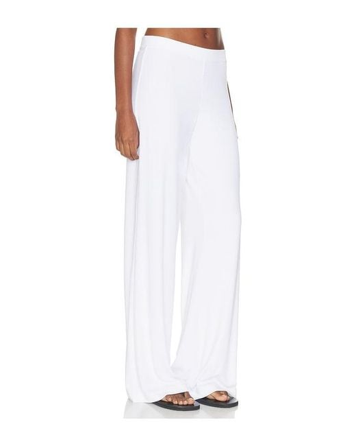 ÉTERNE White Butter Rib Easy Lounge Pant