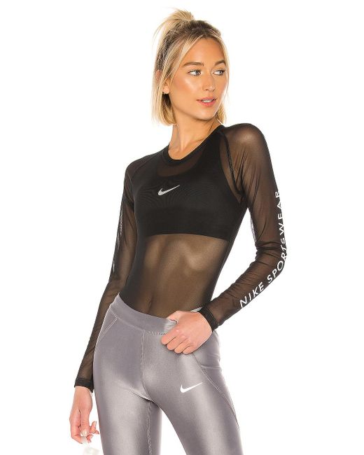 Nike Black Sportswear Baselayer Bodysuit
