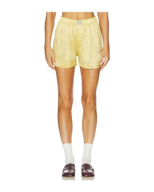 Comme Si Yellow La Boxer Silk Classica Short