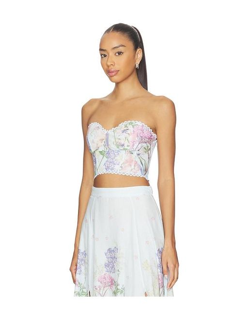 Charo Ruiz White Bustier Bio Top