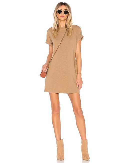 Cotton Citizen Natural Tokyo Short Sleeve Mini Dress
