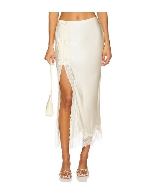 LoveShackFancy White Calder Skirt