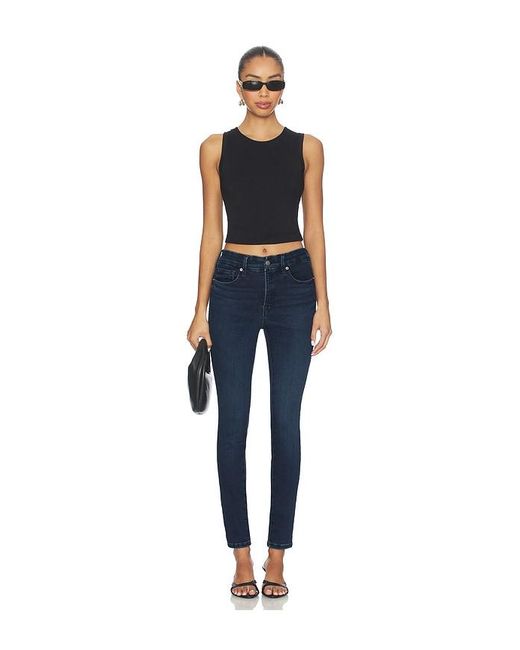 GOOD AMERICAN Blue Soft Tech Good Legs Skinny Jeans