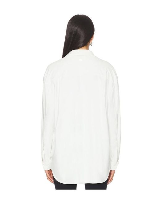 Splits59 White Kate Airweight Lite Button Down Top