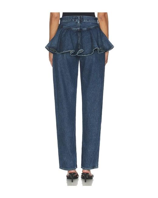Agolde Blue Peplum Jeans