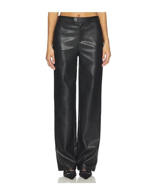 Lovers + Friends Black X Emma Leger Greta Faux Leather Pants