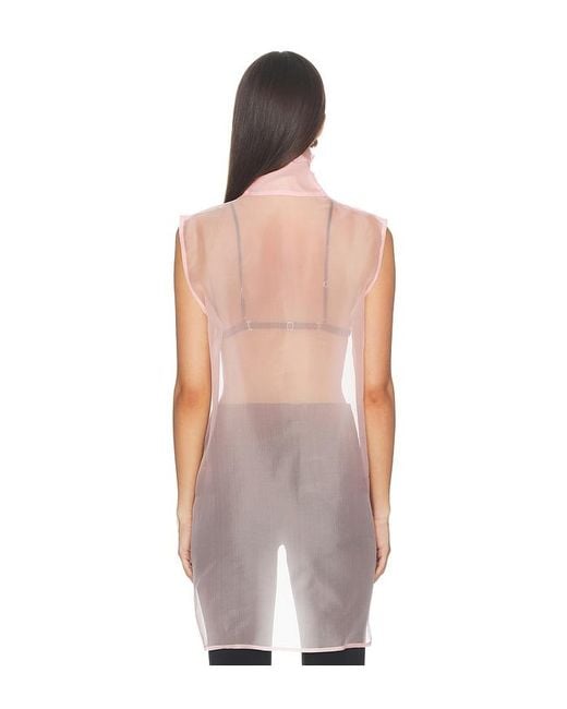 AEXAE Natural X Revolve Silk Organza Roll Top