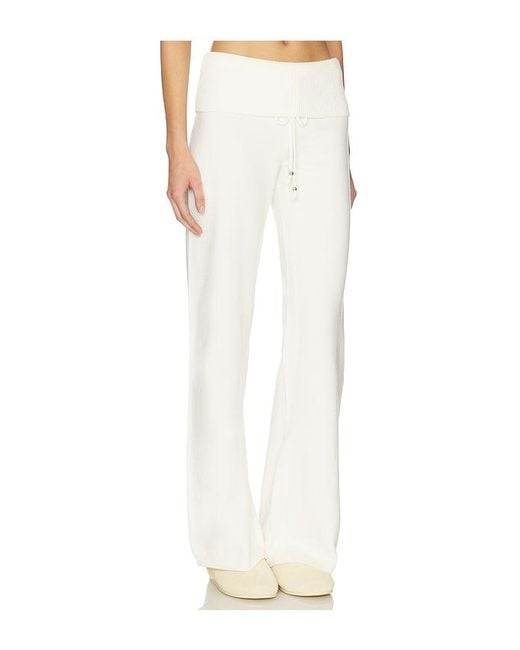 Frankie's Bikinis White Dawson Cloud Knit Pant