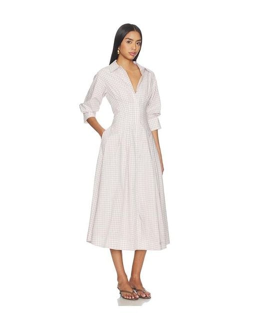 Jonathan Simkhai White Jazz Pintuck Midi Dress