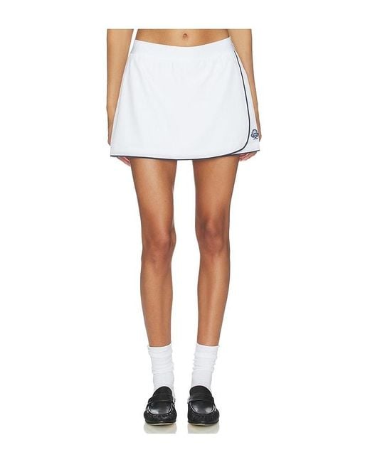 Varley White Anaya Mid Rise Skort