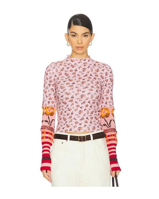 Free People Red X We The Free Bold Bowery Cuff Top
