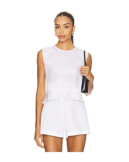 Leset White Oberteil Mit Schösschen Yoko