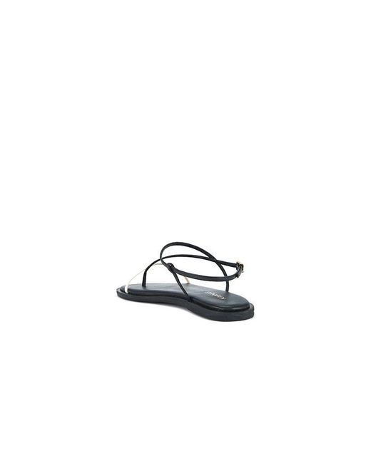 Kaanas Black Alayta Square Toe Sandal