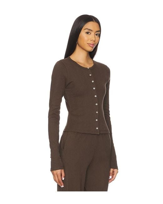 RAT BOI Brown Pointelle Cardigan