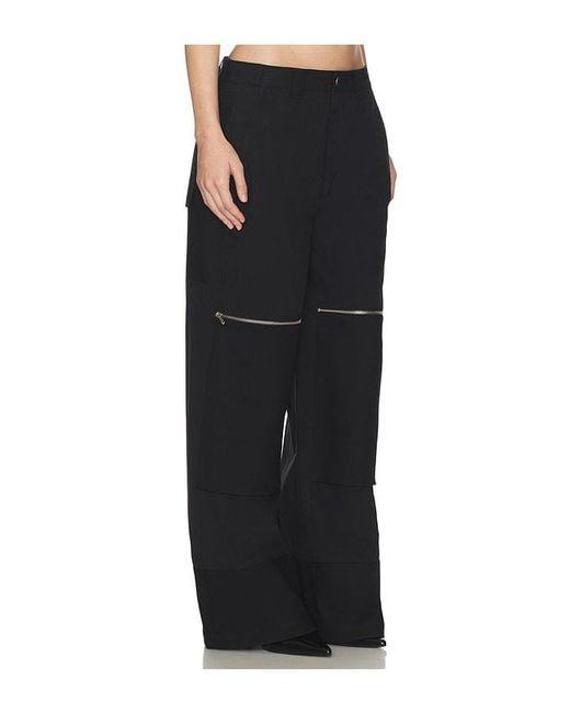 Halo Black Flex Waist Zip Cargo Pant