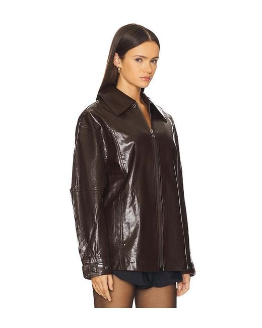 Free People Black Sloane Faux Leather Jacket