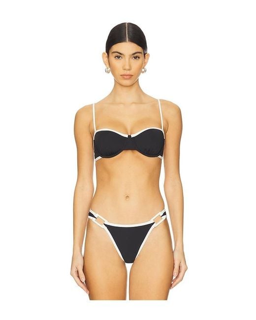 Solid & Striped Orange Jordana Bikini Top