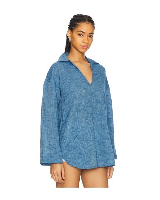 Camisa Longline Beach En Color Azul Talla (También En M, S, Xl, Xs) Seafolly de color Blue