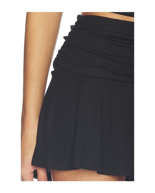 Free People Black X Revolve Good Feels Mini Skirt Set