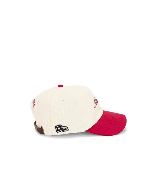 Hype and Vice Red Alabama Corduroy Contrast Baseball Hat