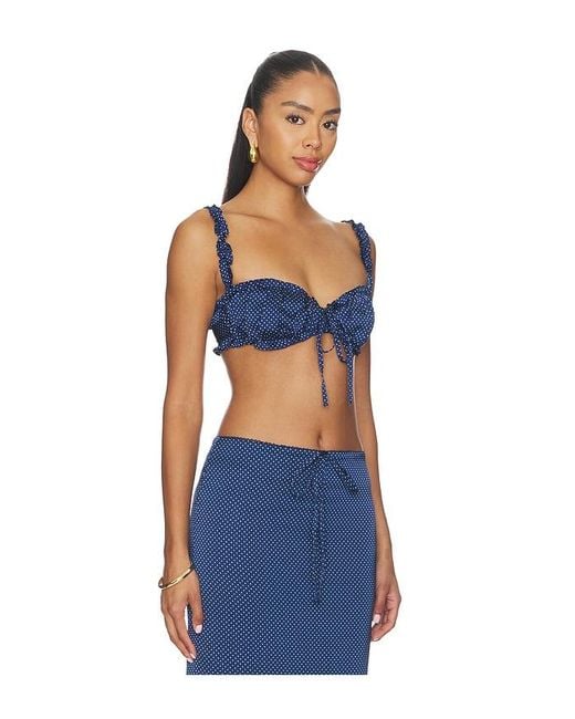 MORE TO COME Blue Reese Bra Top